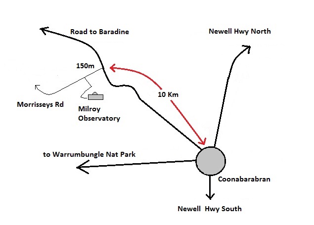 Map to Milroy